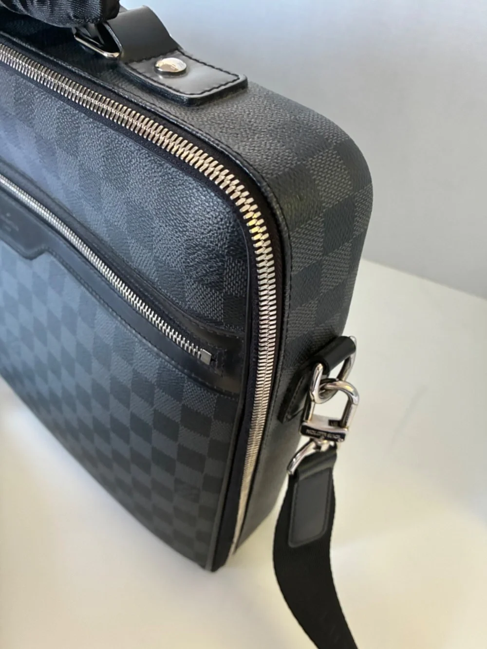 Louis Vuitton Briefcase N58030 Steve Damier Graphite Black